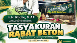 Tasyakuran Rabat Beton di Dusun Gumukmas, Warga Karangsari Apresiasi Perjuangan Abah Kholiq Melalui Pokir DPRD